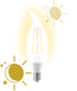 GE Lighting 93121492 LED+ Dusk to Dawn 60-Watt Replacement Candelabra CAC with Built-in Sensor, 2 Count (Pack of 1), Soft White
