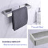 Brushed Nickle 4-Piece Bathroom Hardware Set,Towel Bar+Toilet Paper Holder+2 Robe Towel Hook,JINCROP YF402 SUS 304 Stainless Steel Wall Mounted (Brushed Nickle)