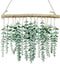 Artificial Eucalyptus Wall Hanging Decor - Fake Eucalyptus Leaves Greenery , Vines Wall Hanging Plants with Wooden Stick , Farmhouse Rustic Wall Decor for Wedding , Kitchen , Bedroom , Boho Home Decor