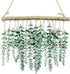 Artificial Eucalyptus Wall Hanging Decor - Fake Eucalyptus Leaves Greenery , Vines Wall Hanging Plants with Wooden Stick , Farmhouse Rustic Wall Decor for Wedding , Kitchen , Bedroom , Boho Home Decor