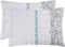 Wake In Cloud - Pack of 2 Pillow Cases, Reversible with Gray Grey Teal Turquoise, Soft Microfiber Pillowcases (King Size, 20x36 Inches)