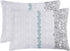Wake In Cloud - Pack of 2 Pillow Cases, Reversible with Gray Grey Teal Turquoise, Soft Microfiber Pillowcases (King Size, 20x36 Inches)