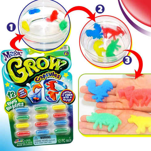 Ja-Ru Magic Grow Capsules, (12 Packs 144 Capsules Assorted). Water Growing Animals Capsules. Great Party Favor Kids Toy. 305-12p