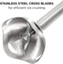 Chefman Immersion Stick Hand Blender Powerful Electric Ice Crushing 2-Speed Control Handheld Food Mixer, Purees, Smoothies, Shakes, Sauces and Soups, Black