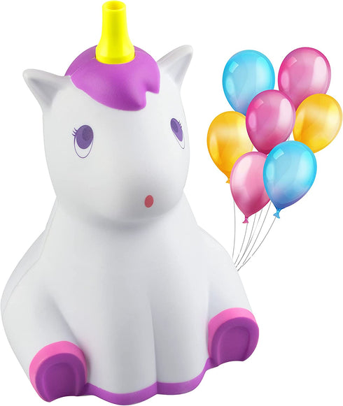 Coogam Unicorn Balloon Pump, Electric Air Ballon Blower, Portable Inflator for Party Wedding Birthday Xmas Baby Shower DIY Decoration (White)