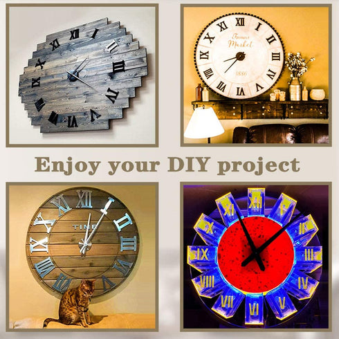 VANGOLD Large 3D DIY Wall Clock Roman Numerals Clock Frameless Mirror Surface Wall Sticker Home Decor for Living Room Bedroom