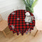 Christmas Snowflakes Round Tablecloth 60" Stain Wrinkle Free Washable Table Cloths for Decorative Kitchen Dining Party Wedding Indoor Microfiber