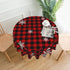 Christmas Snowflakes Round Tablecloth 60" Stain Wrinkle Free Washable Table Cloths for Decorative Kitchen Dining Party Wedding Indoor Microfiber