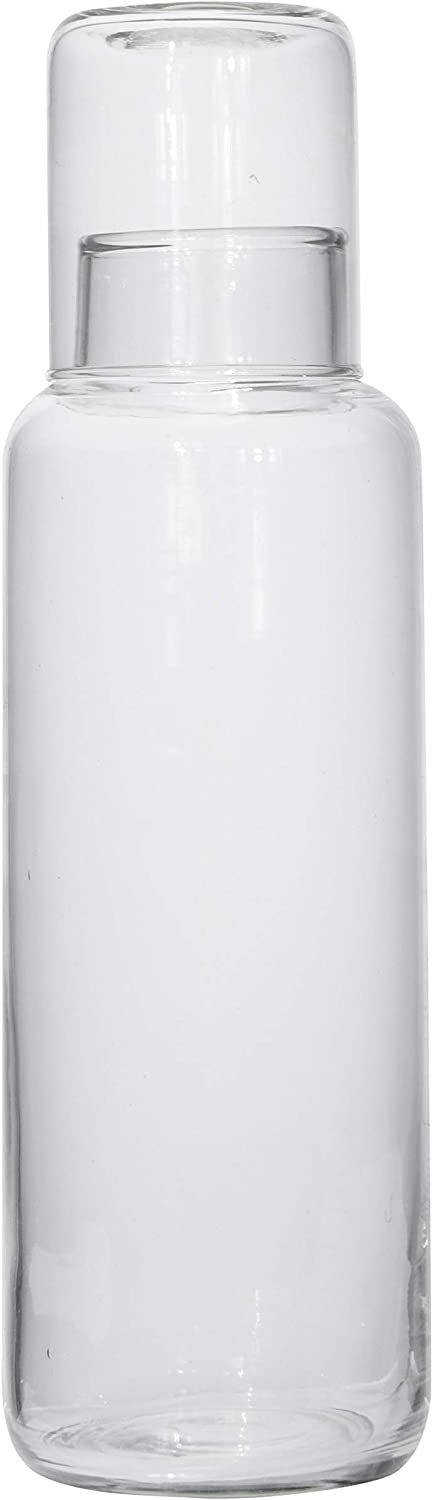 Creative Co-Op Recycled Glass (Set of 2) Decanter, Clear