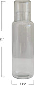 Creative Co-Op Recycled Glass (Set of 2) Decanter, Clear