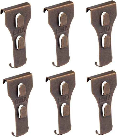 EONHUA Brick Hook Clips for Hanging- Brick Wall Clips for Hanging,Steel Hooks Brick Lights Wreaths Pictures Hanger Fits Brick 2 1/4 to 2 3/8 inch in Height (6PCS (Fits Brick 2 1/4 to 2 3/8))