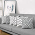 Yastouay Throw Pillow Covers Set of 6 Modern Decorative Throw Pillow Cases Geometric Pillow Covers Cushion Covers for Couch Sofa Bedroom Car (Grey and White, 18 x 18 Inch)
