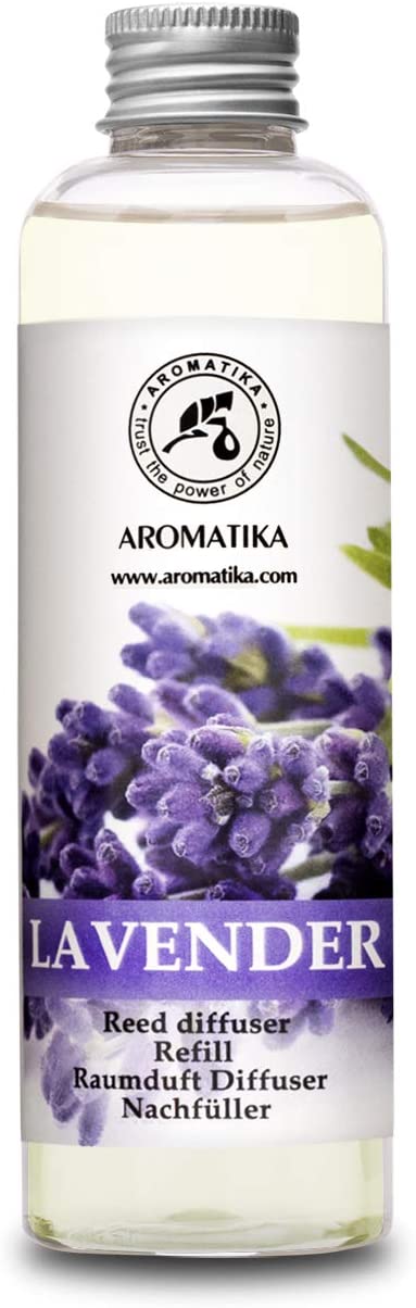 Lavender Reed Diffuser Refill 6.8 OZ - Lavanda Refill - Room Fragrance Diffuser w/Natural Essential Lavender Oil - Reed Diffuser Oil Refill for Spa - Aromatherapy - Home - Bath - Office - Restaurant