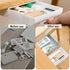 4 Pieces Under Desk Drawer Organizer, 8.8" Long, 3.5"/5.3" wide,Vankcp Expandable Self-Adhesive Drawer, Pop-Up Hidden Drawer Organizer Storage Set for Office School Home Desk, White,Gray