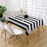 ASPMIZ Black and White Striped Tablecloth for Rectangle Tables, Geometric Line Waterproof Table Cloth for Kitchen Dining Room, Tablecloth Rectangle 60? x 84?