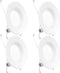 Sunco Lighting 5/6 Inch LED Can Lights Retrofit Recessed Lighting, Baffle Trim, Dimmable, 2700K Soft White, 13W=75W, 1050 LM, Damp Rated, Replacement Conversion Kit, UL Energy Star 4 Pack