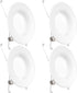 Sunco Lighting 5/6 Inch LED Can Lights Retrofit Recessed Lighting, Baffle Trim, Dimmable, 2700K Soft White, 13W=75W, 1050 LM, Damp Rated, Replacement Conversion Kit, UL Energy Star 4 Pack