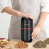 Watifisa Herb Grinder, Electric Dried Spice Mill Grinder with Stainless Steel Blades, Herb Mill Machine with Large Capacity - for Herbs, Fine Leaves, Peanuts, Pepper Beans, Almonds & Grains (Black)