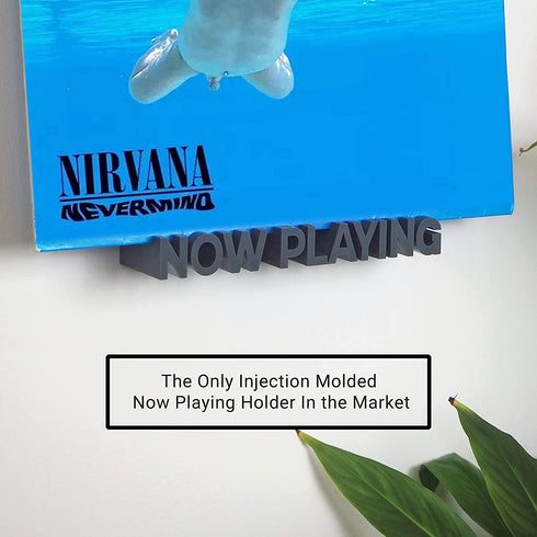 Noahrk Now Playing Vinyl Record Wall Holder - Now Playing Vinyl Record Stand - Vinyl Record Wall Mount Display Vinyl Wall Mount Record Shelf Hanging Wall Record Display Storage LP Holder (Dark Grey)