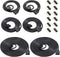 6 Pieces 4 Pin RGB Extension Cable LED Strip Connector Cord Wire Solderless Strip Jumper Cables Kit with 12 Pieces Pin Connector for 5050 3528 RGB LED Strip Light (Black, 1.6 FT, 3.3 FT, 6.6 FT)