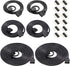 6 Pieces 4 Pin RGB Extension Cable LED Strip Connector Cord Wire Solderless Strip Jumper Cables Kit with 12 Pieces Pin Connector for 5050 3528 RGB LED Strip Light (Black, 1.6 FT, 3.3 FT, 6.6 FT)