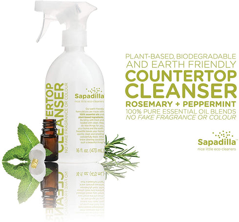 Sapadilla Rosemary + Peppermint Dish Soap, Hand Soap & Countertop Cleanser, Variety Pack