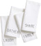 Elrene Home Fashions Farmhouse Living Sentiments Napkins, Set of 4, 20" x 20", Black/White 4