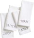Elrene Home Fashions Farmhouse Living Sentiments Napkins, Set of 4, 20" x 20", Black/White 4