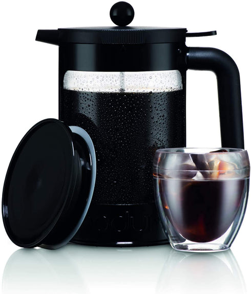 bodum K11683-01WM Bean Cold Brew Coffee Maker, 51 Oz, Jet Black