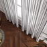 MIULEE Bedroom White Sheer Curtains Striped Linen Textured Window Treatment Drapes Grommet Top for Living Room, W52 x L63 Black Stripe 2 Panels