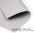 U'Artlines Placemats Faux Leather Set of 4 Round Table Mat Waterproof Coffee Mats Heat Resistant Wedged Place Mat for Kitchen Dining Table (4pcs, Gray)