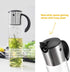 Extra Large Olive Oil Dispenser Bottle - Auto Flip Condiment Container With Automatic Cap and Stopper - Leakproof Vinegar Glass Cruet (300 ml and 500 ml a set)