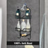 Shower Caddy Over Shower Head, Aluminum Hanging Shower Caddy, Rustproof Shower Organizer Hanging for Shampoo & Soap 3-Tier with 2 Hooks, Black, 25.1" x 11" x 4.7"