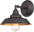 Westinghouse Lighting 6344800 One-Light Indoor, Oil Rubbed Bronze Finish with Highlights Iron Hill Wall Fixture, 1 Sconce, Black