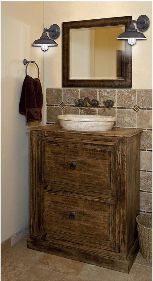 Westinghouse Lighting 6344800 One-Light Indoor, Oil Rubbed Bronze Finish with Highlights Iron Hill Wall Fixture, 1 Sconce, Black