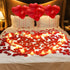 Flameless Tea Lights Candles, 24Pack LED Candles Battery Operated, 2000Pcs Fake Rose Petals, 24Pcs Red Heart Shaped Valentines Day Balloons for Romantic Night, Perfect Valentines Day Decoration Decor