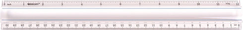 Westcott 12-Inch Data Processing Magnifying Ruler, Clear