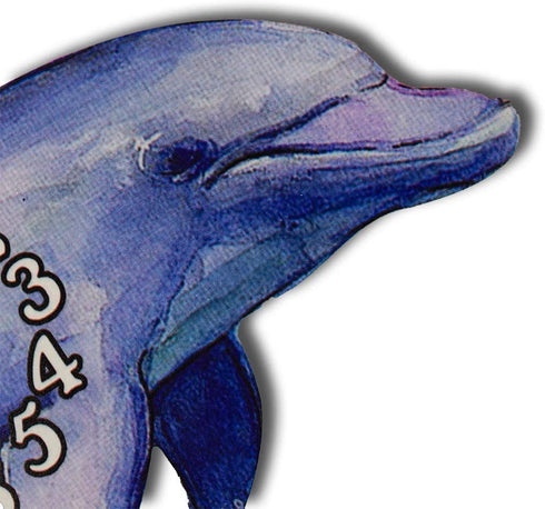 Sea Creations 14" Die Cut Dolphin Clock