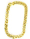 Skeleteen Rapper Gold Chain Accessory - 90s Hip Hop Fake Gold Costume Necklace - 1 Piece For Children