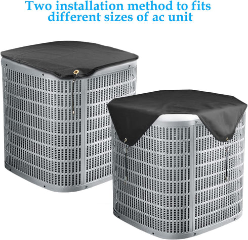 Zomia Air Conditioner Covers for Outside Units, AC Cover for Outdoor Central Unit Top Heavy Duty Water-Resistant Fits Up to 36 x 36 Inch, Black