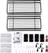 DUFU Shower Shelves Bathroom Caddy Organizer with Hooks, No Drilling Adhesive Wall Mount Carbon Steel Storage Rack for Bathroom, Kitchen and Toilet - 2 Pack