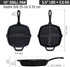 Victoria Cast Iron Grill Pan. Square Grill Pan, Seasoned with 100% Kosher Certified Non-GMO Flaxseed Oil, Black
