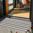 Black and White Striped Outdoor Rug Runner, 2™x4.3™ Cotton Hand-Woven Reversible Front Porch Rug Washable Front Door Mat Entryway Rug Welcome Layered Doormat Carpet for Farmhouse Kitchen Laundry Room