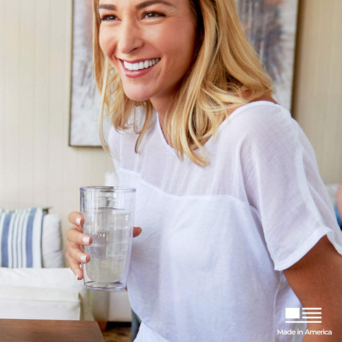 Tervis Made in USA Double Walled NBA Chicago Bulls Insulated Tumbler Cup Keeps Drinks Cold & Hot, 16oz - Red Lid, Chicago Bulls Logo