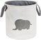 HIYAGON Storage Baskets,Cotton foldable round Home organizer Bin for Baby Nursery,Toys,Laundry,Baby clothing,Gift Baskets(Elephant)