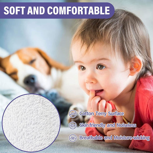 Twin Mattress Cover Waterproof Mattresses Protector Twin Size Bed Matressprotector Single Washable Soft Cotton Terry Breathable Noiseless Vinyl-Free Deep Pocket 38" x 75"