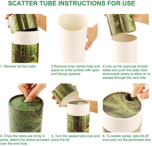 NEWDREAM:The Biodegradable Urns for Human Ashes is Designed to Scatter The Cremated Ashes of Your Loved One in Your Favorite Place,Scattering Urn(L5Wx12H,Sunshine in The Forest)