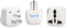 Ceptics European/India to US plug adapter - Flat outlet UK to US, Europe Round Australian to USA 3 Prong - 220 to 110 Travel Adaptor, European to American (Type B) - 3 Pack (GP-5-3PK)