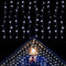 kemooie Outdoor Christmas Lights, 400 LEDs 26.2FTx3.3FT Hanging Curtain Lights, Connectable 8 Lighting Modes for Christmas Decorations Bedroom Party Garden Decorations(White)