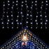 kemooie Outdoor Christmas Lights, 400 LEDs 26.2FTx3.3FT Hanging Curtain Lights, Connectable 8 Lighting Modes for Christmas Decorations Bedroom Party Garden Decorations(White)